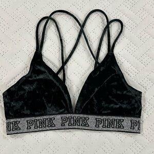 Victoria Secret PINK Wireless Velour Unlined Plunge Bra Size M